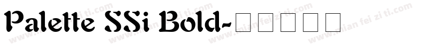 Palette SSi Bold字体转换